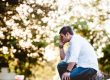 depressed man in white